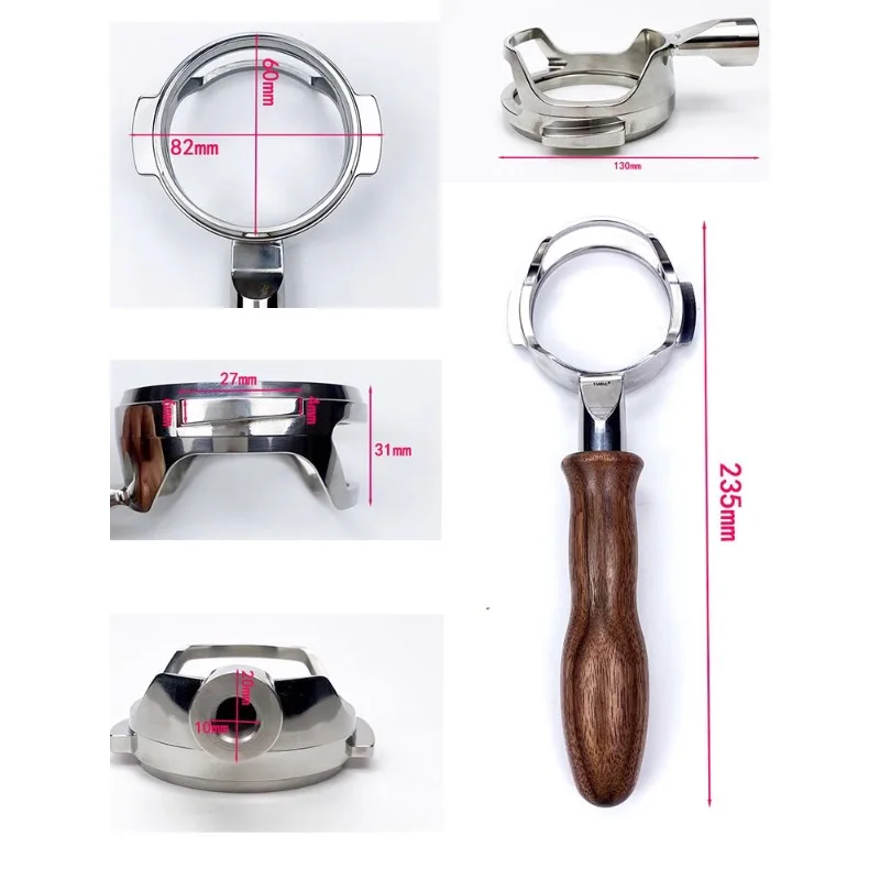

Apply To TANBUL Meow Meow Coffee Machine Accessories Modified Hollow Bottomless Handle 58mm for LELIT/ECM/Rocket