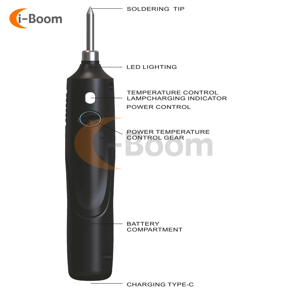 Portable Wireless Electric Soldering Iron Precision Component Welding Maintenance Tool 3-Speed Temperature Controlled