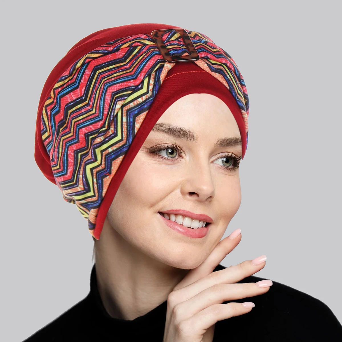 Fashion Print Vrouwen Moslim Hijab Caps Wrap Head Indian Tulband Motorkap Mode Hoofdtooi Islamitische Kleding Accessoires
