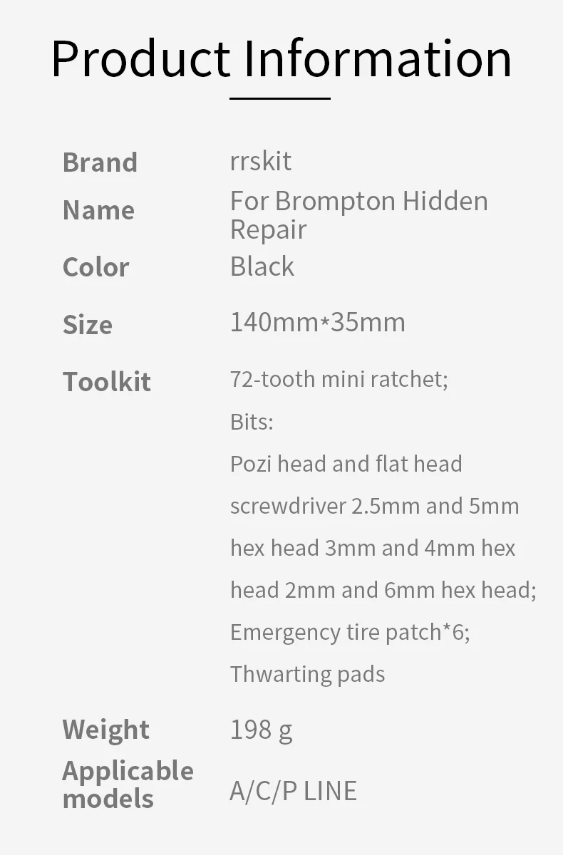Für Brompton Fahrrad Versteckte Typ Reparatur Kit Magnet Rahmen Innere Lagerung Tasche Und Schlüssel Fahrrad Montage Reparatur Werkzeug Box – Detail 12
