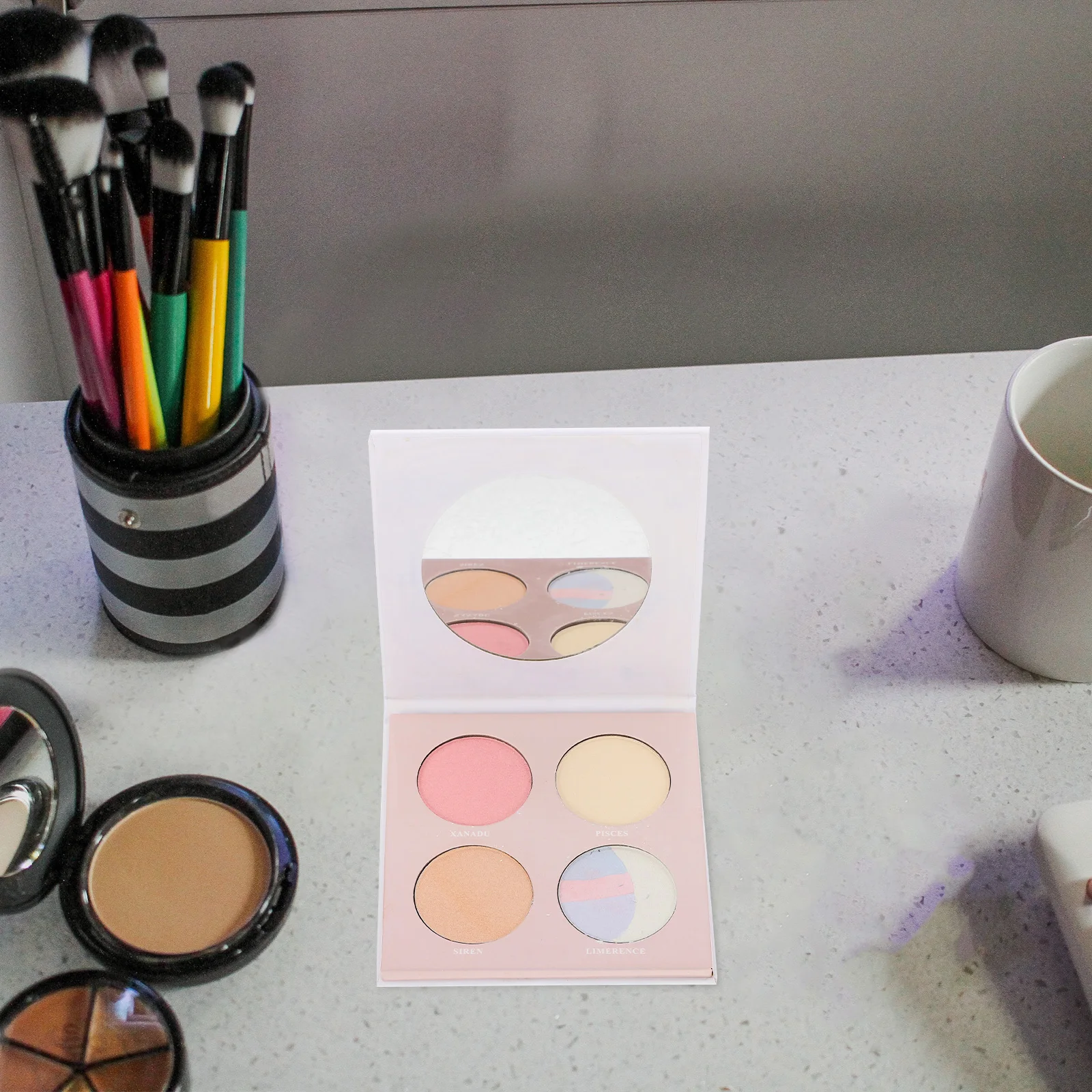 Palette de maquillage 4 couleurs, hautement pigmentée, longue durée, ombre à paupières, usage professionnel quotidien