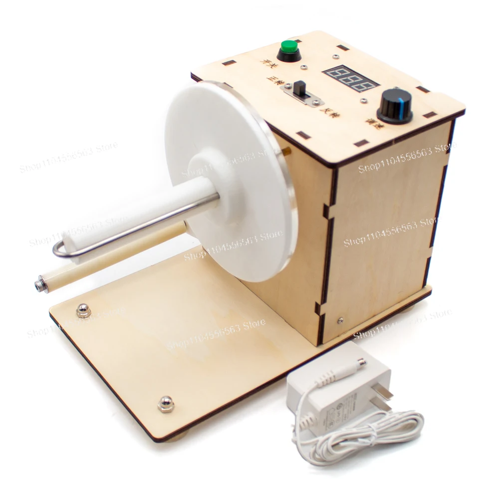 Mini Automatic Label Rewinder Barcode Sticker Label Printing Adjustable Speed Two-Way Rewinding Machine with Power Adapter