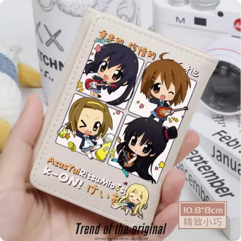 Anime K-ON! Hirasawa Yui Akiyama Mio Portemonnee Vrouwen Opvouwbare Tas Multi Card Munt Zakhouder Mode Portemonnee Cadeau