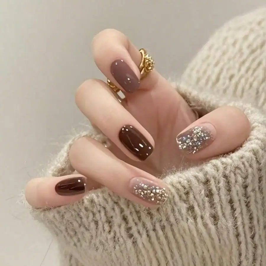 

24Pcs Blush French Wendy Nails, Reusable With Jelly Glue, Daily Party Date, Free Shipping