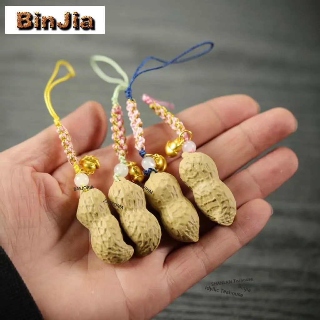 Yixing Zisha Peanut Tea Pet Luxury Tea Games Tea Figurine Play Toys Tea Statue Ornaments Can Be Raised Teaware Craftsmanship