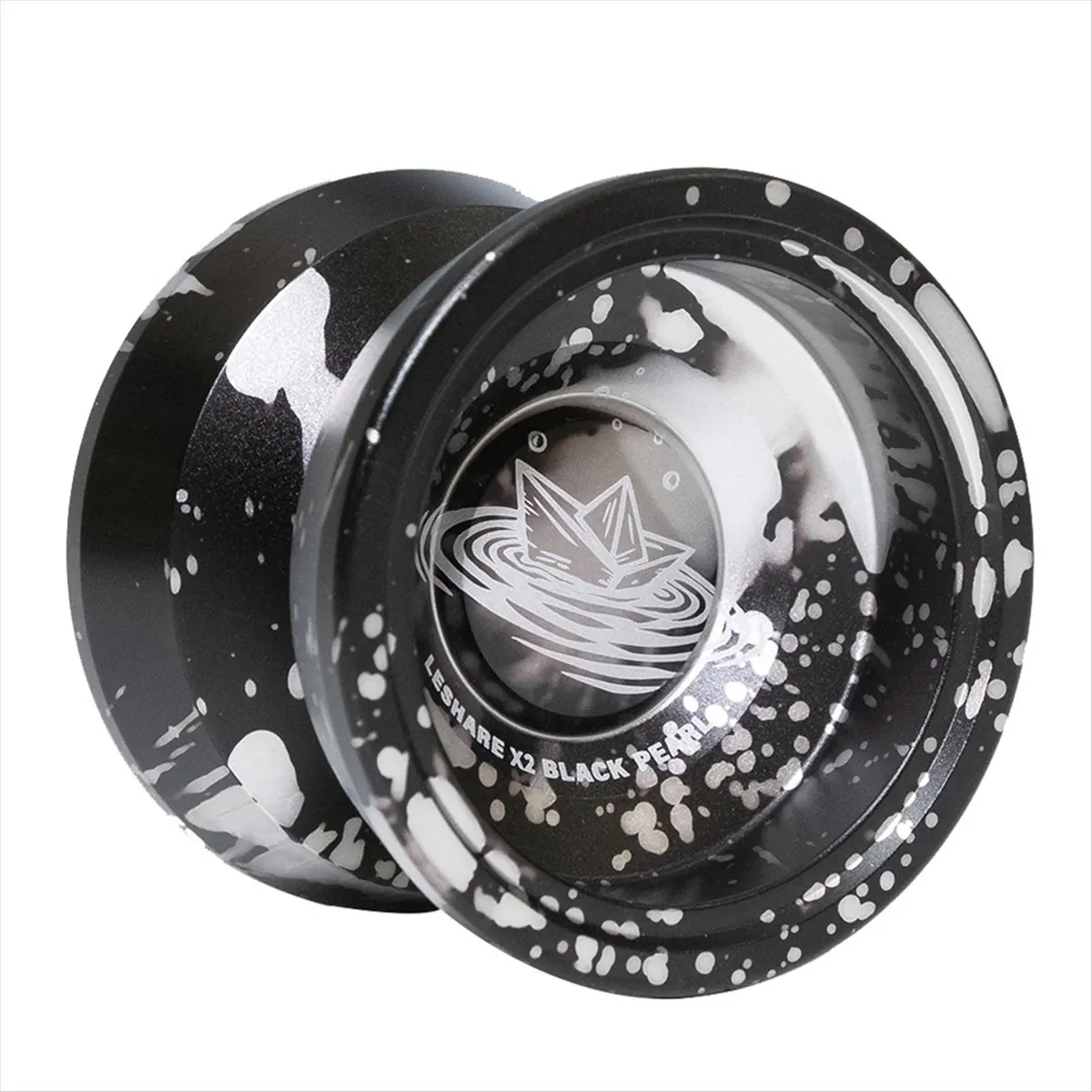 A74U LESHARE Professional Yoyo Ball Bearings Aluminum Yoyo Ball Suitable for Advanced Player Kids Beginner Black Silver