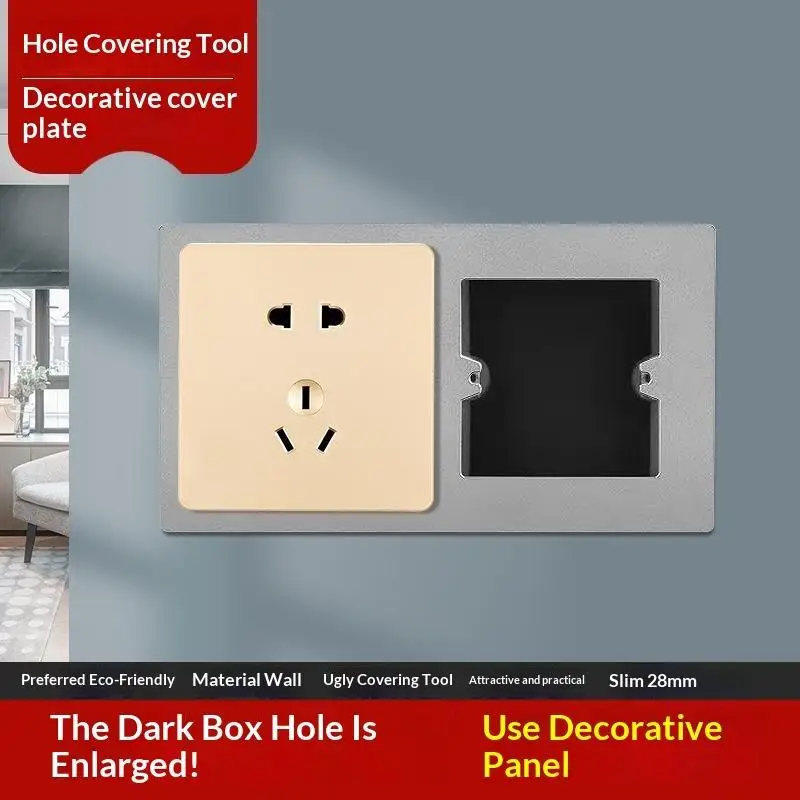 1 PCS Switch Cover Plastic Switch Socket Panel Universal Wall Panels Switch Socket Frame Wall