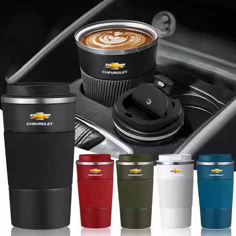 5 colours Stainless Steel Coffee Cup Thermal Mug Car Goods For Chevrolet Trax Sonic Cruze Malibu Tahoe Impala Equinox Suburban