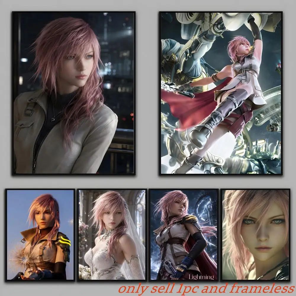 Final Fantasy Lightning Game Fantasy Poster Painting Prints Wall Art Picture Film Room Home Bar Cafe Decor Home  Mural