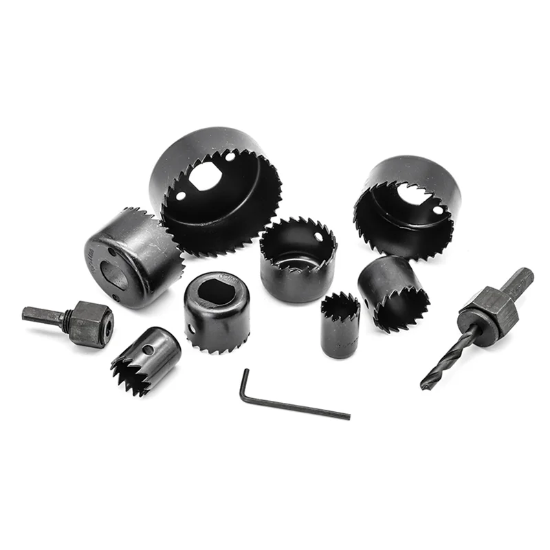 YLS-16Pcs مجموعة منشار الثقب 3/4 بوصة إلى 5 بوصة (19-127 مم) شفرات المنشار، للخشب والبلاستيك والبلاستيك والجدران الجافة