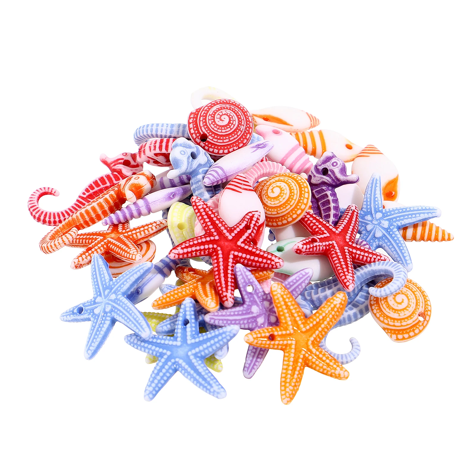 

48 Pcs Marine Ornaments Ocean Animal Project Sea Decorations Tiny Figurines Aquarium Micro Animals Mini Figures Star