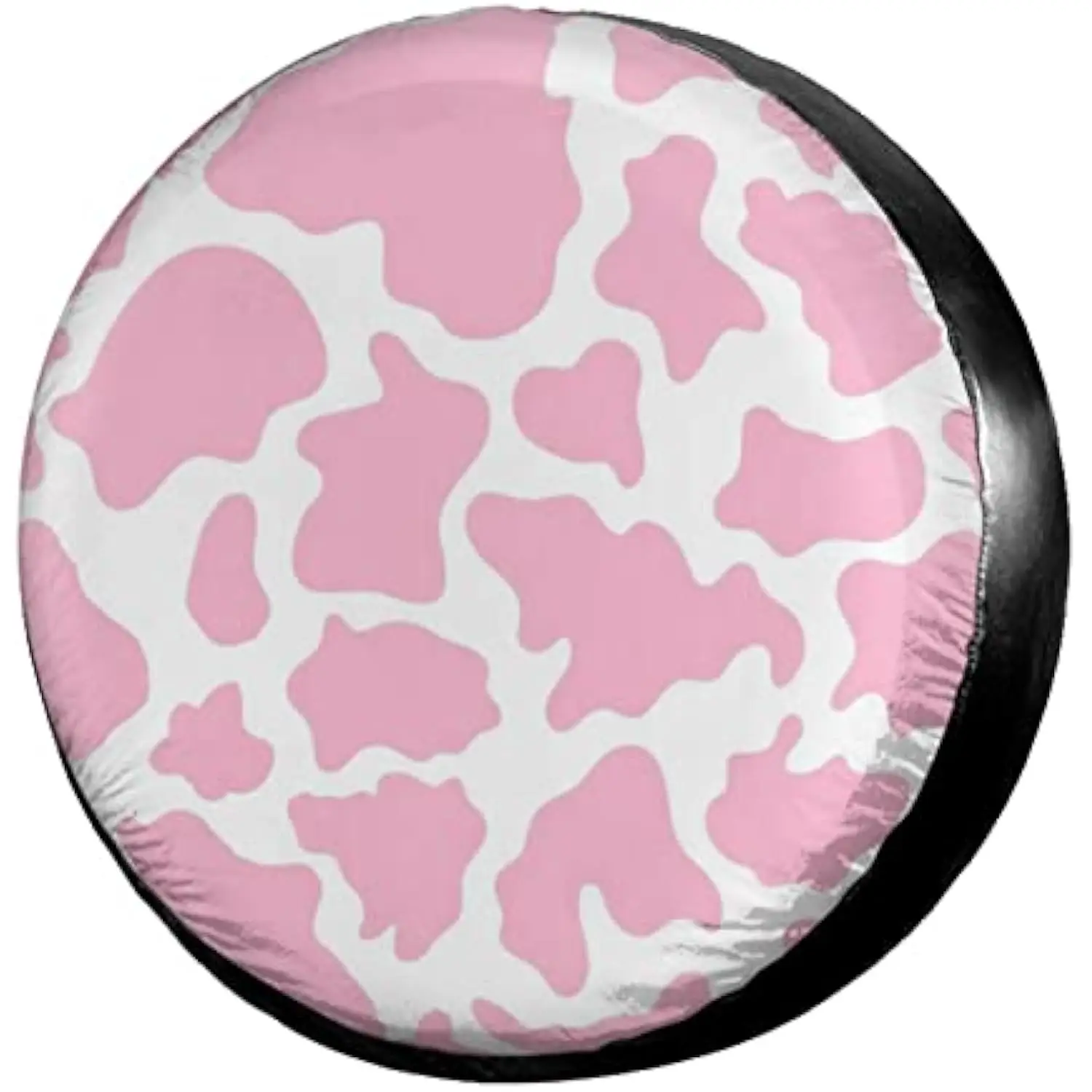 

Pink Cow Print Spare Tire Cover Dust-Proof Wheel Cover for Trailer RV SUV