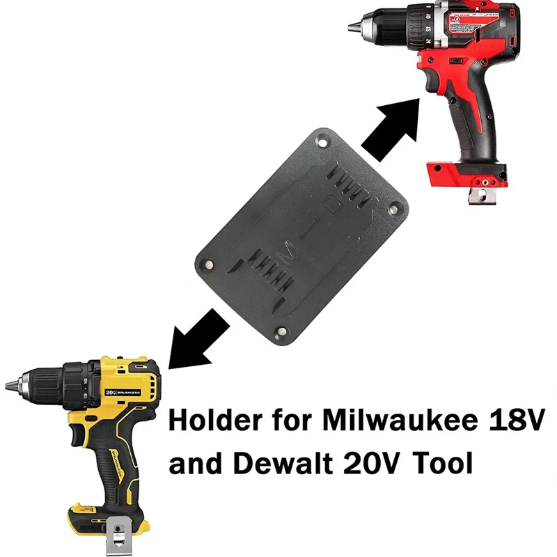 Imagem -02 - Suporte de Ferramentas de Parede Dock Dewalt Fixação de Dispositivos Suporte para Ferramentas 14.4v 18v 20v Milwaukee 18v Pcs