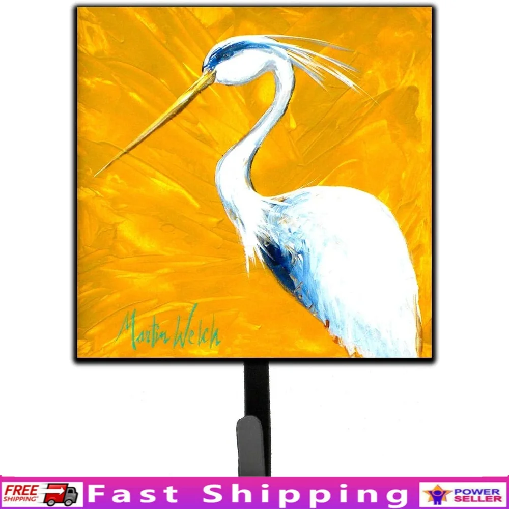 

Bird Blue Heron Key Holder Wall Hooks Sturdy Metal Leash Rack Easy Installation Compact Design Home Office Gift