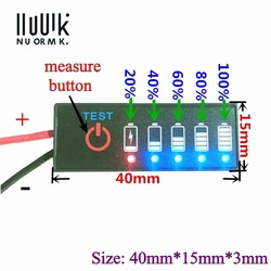 3.7V-72V Lithium Battery Power Detection Lamp Board 12V Lead-acid Battery Lithium Iron Phosphate Power Display