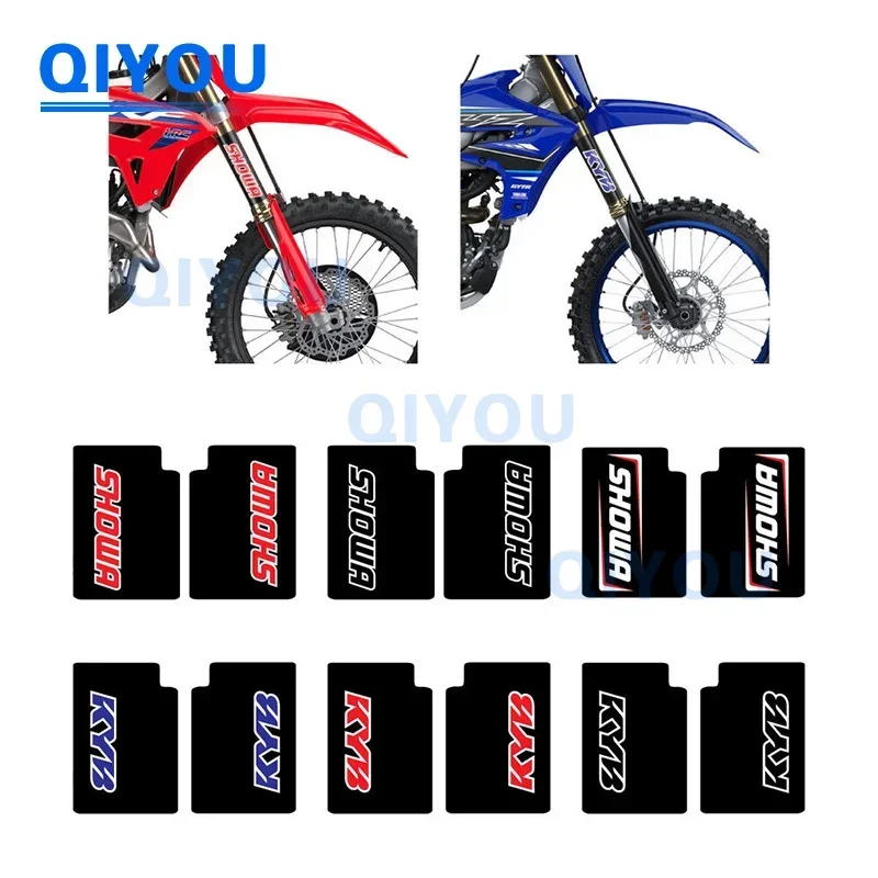 2PCS Stylish SHOWA & KYB Logo Motorcycle Sticker Branded Decal for Dirt Bike Suspension,Enhance Your Motocross Bike's Appearance