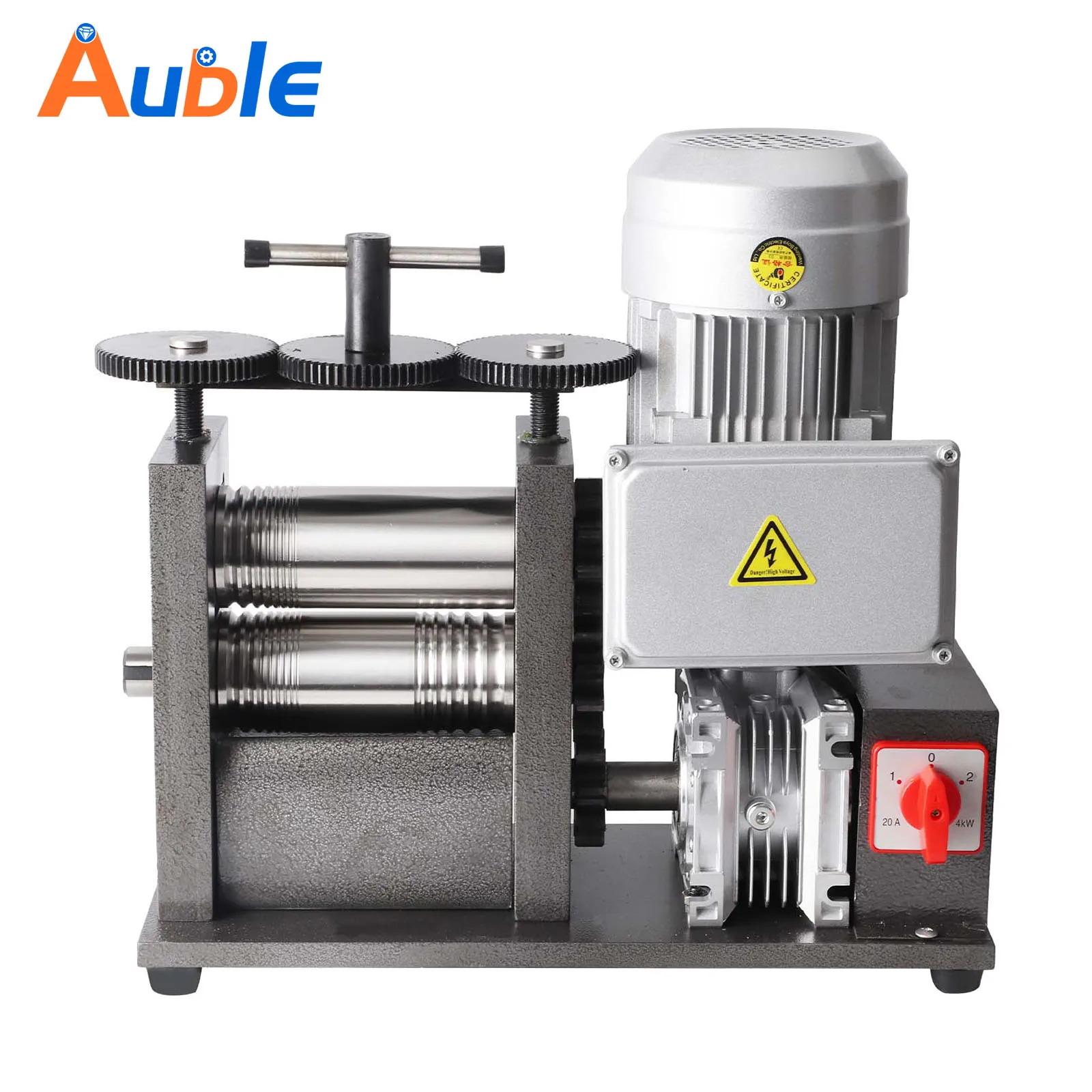 Auble 370W/750W Semicircle Pattern Metal Wire Roller Mill Adjustable Silver Gold 110V/220V Jewelry Making