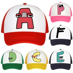 Alphabet Lore Peaked Cap for Boy Anime Letter Print Hat Kid & Adult Caps Breathable Summer Hats Fashion Cartoon Costume Matching