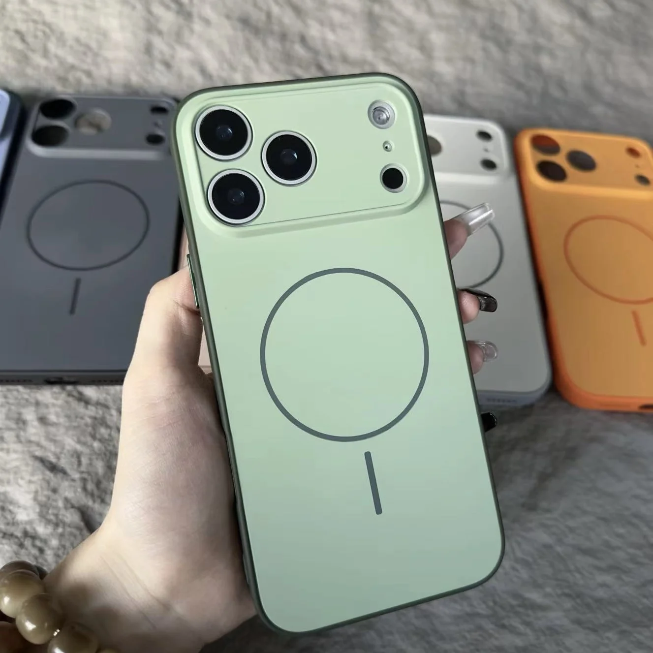 

Чехол для телефона Glass Nano Matte Magsafe для iPhone 17, 16, 15, 14, 13, Pro Max, воздушная магнитная беспроводная броня, задняя крышка