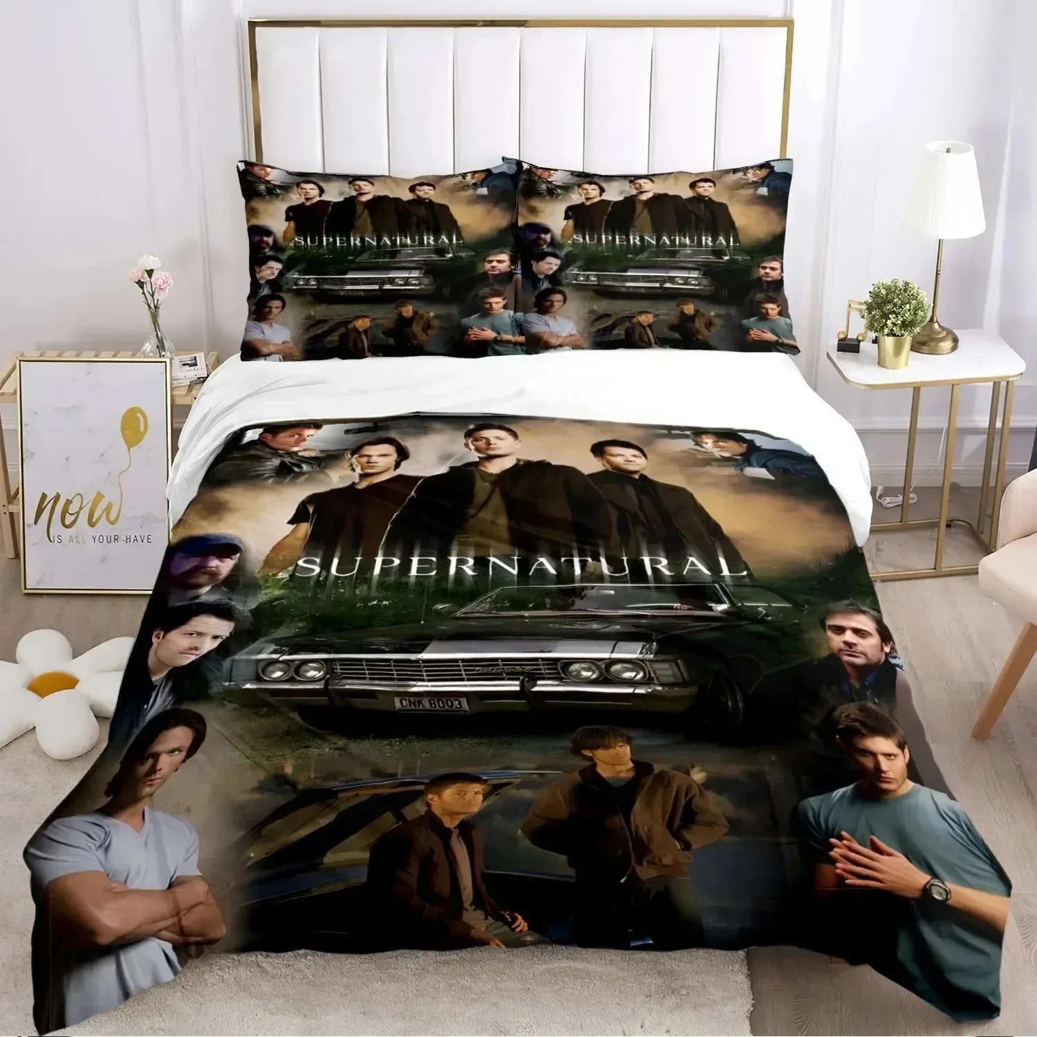 

2024 Personality Supernaturalbed Sheet Duvet Pillowcase Bed Sheet Three Piece Bedding Soft Quilt