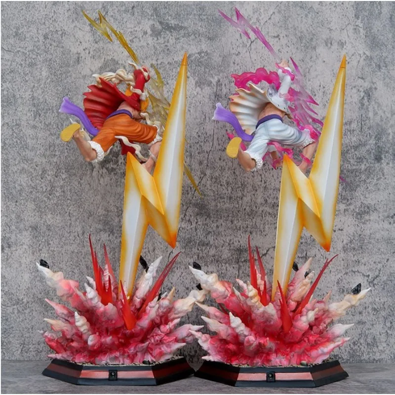 Figurine une pièce de 50cm, singe D. Luffy, modèle animé scintillant à cinq niveaux, collection d'ornements de bureau, jouets pour enfants, cadeaux