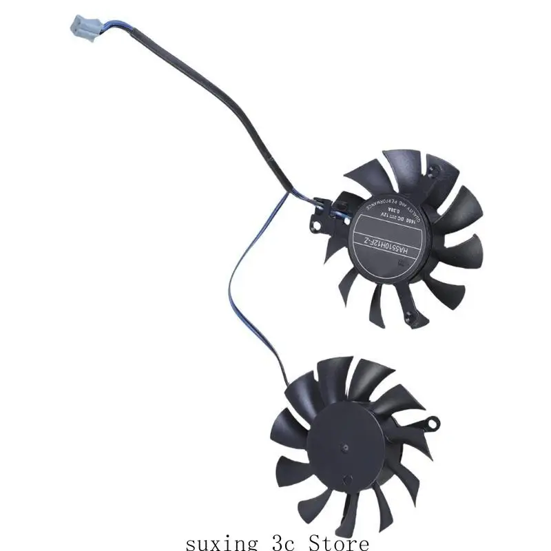 

E8BE 1Pair HA5510H12F-Z 50mm 12V 0.3A 2Pin VGA Cooling Fan for GTX1650 LPOCV1 Graphics Card Fan