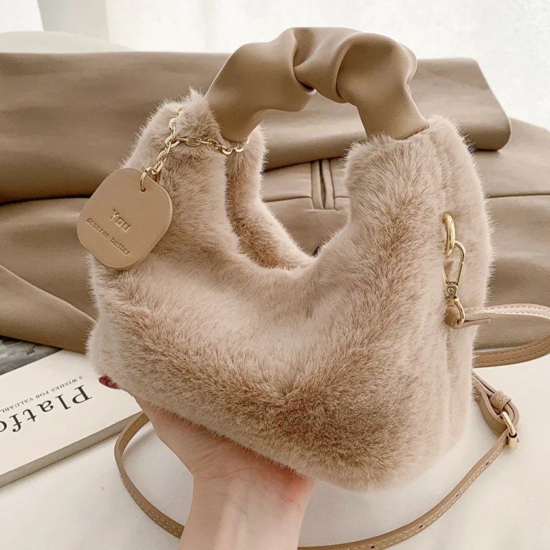 2023 New Plush Women\'s Handbag Cute Comfortable Versatile Temperament Style Handbag For Women\'s Girl Birthday Present