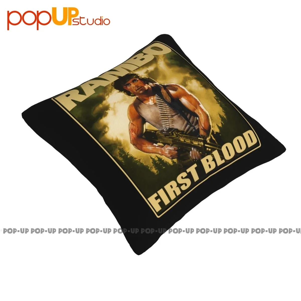 Vintage Thick John Rambo Movie First Blood Pillowcase Throw Pillow Cover Bedding Skin Care Brief Style