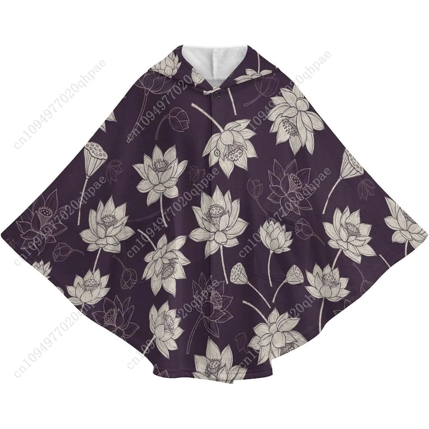 سترة بطانية مريحة من الفلانيل، سترة بقلنسوة كبيرة الحجم مع جيوب للأطفال والمراهقين #4