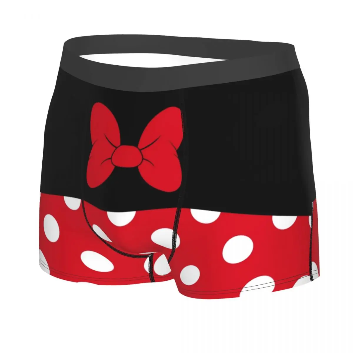 Cartoon Minnie Underwear Men Printed Custom Animated Polkadots Boxer Briefs Shorts Panties Soft Underpants