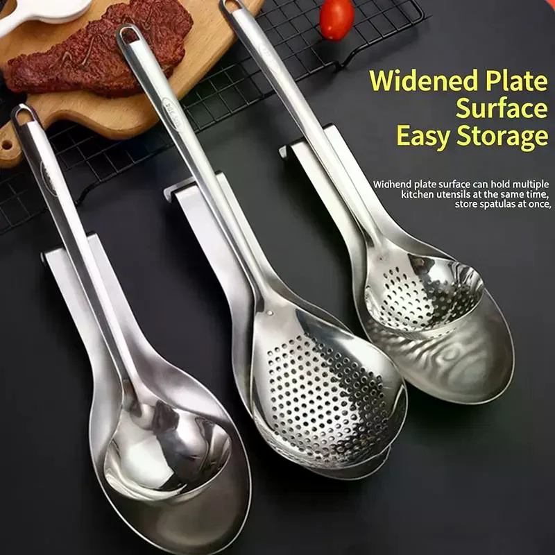 Fish Shape Stainless Steel Spoon Rest Thickened Buffet Clip Turner Tray