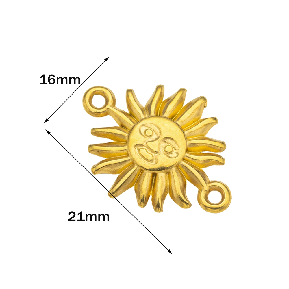 5pcs Stainless Steel Celestial Sun Charms Smile Pendants DIY for Necklace Bracelet Jewelry Making Craft Supplies Party Decor view 6
