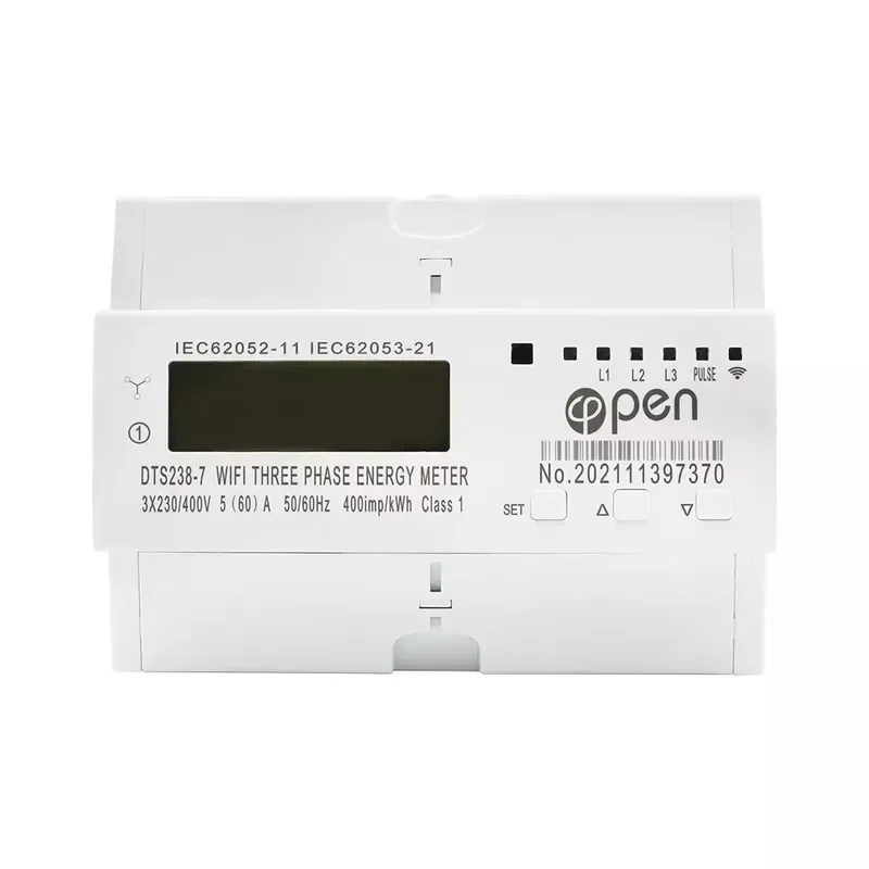 APP 220V 400V Over Under Voltage Protection Three Phase WIFI Remote Control Smart Energy Meter For Smart Home
