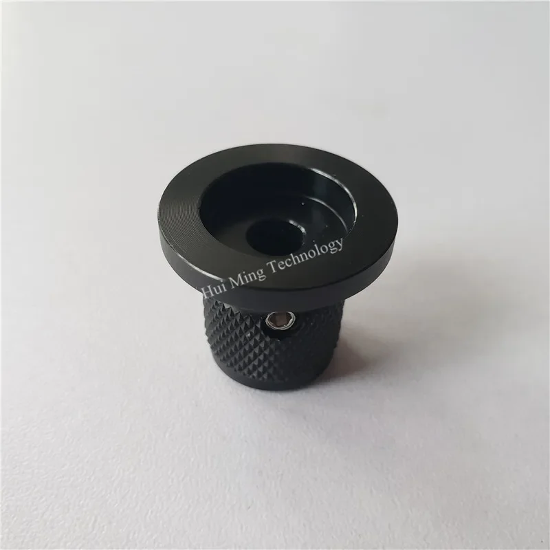 2 pezzi manopola in lega di alluminio nero zigrinato manopole del potenziometro tappo 25 * 22mm nessuna marca interruttore encoder controllo del volume per amplificatore