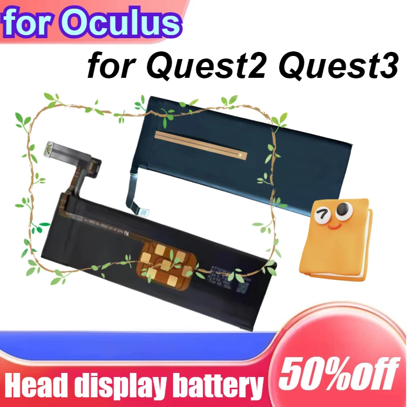 

New High Quality Head Display Rechargeable Li-Polymer Battery for Oculus Quest2 for Quest3 VR Glasses Headset