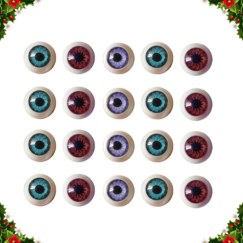 100PCS Simulated Round Eyeballs Resin Cartoon Fake Eyes Decor Creative DIY Eyes for Kids Craftsman DIY Phone Case (Assorted