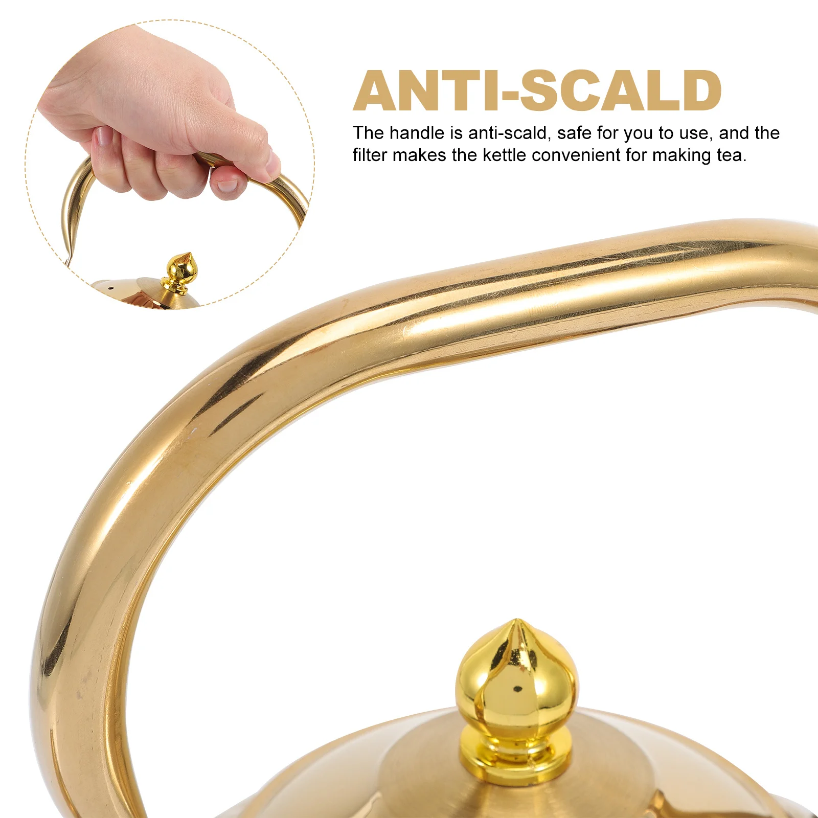 

Stainless Steel Tea Anti-Scald Handle Quick Boil Kitchen Water Kettle For Home Office Tea Infuser Pot Household