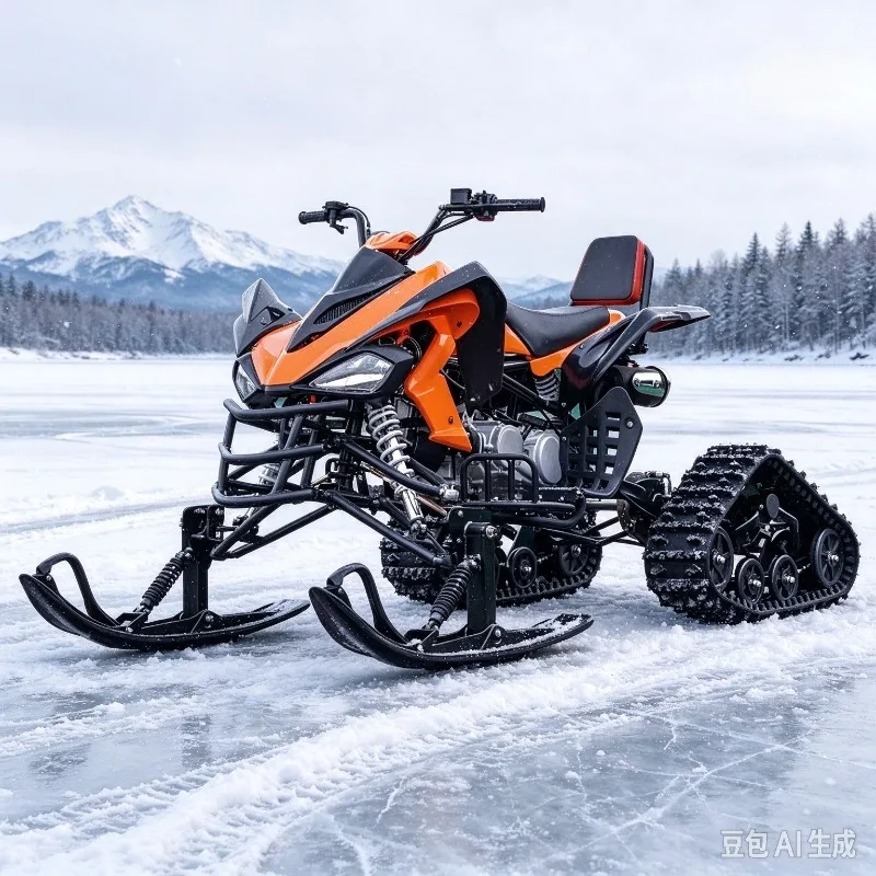 Electric Snowmobile Adult Winter Sports Snow Racing Sled Ski Board Off-Road Beach Vehicle Snow Park Amusement Equipment