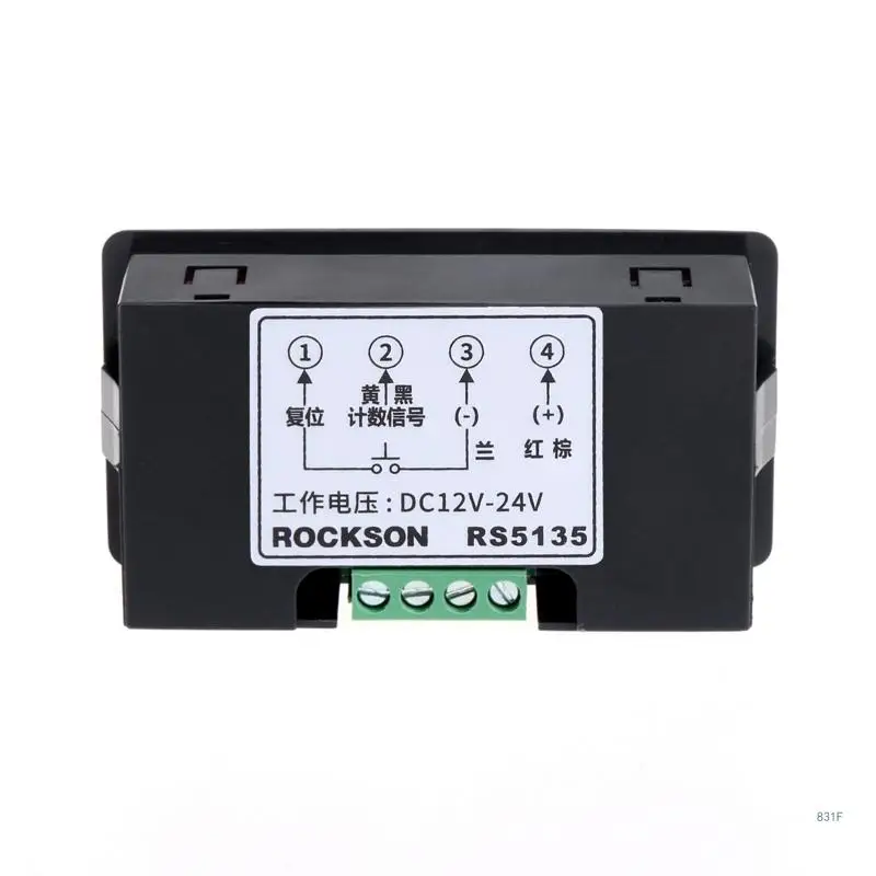 Digital LED Counter Panel Meter 5 Digit Panel Counter Meter Plus Counter Panel Totalizer 0-9999 Compact for Factory