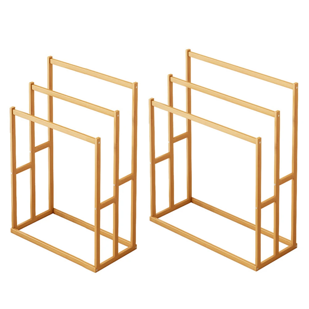 

Трехуровневая напольная вешалка для полотенец с 3 перекладинами, деревянная, для гостиной/прачечной