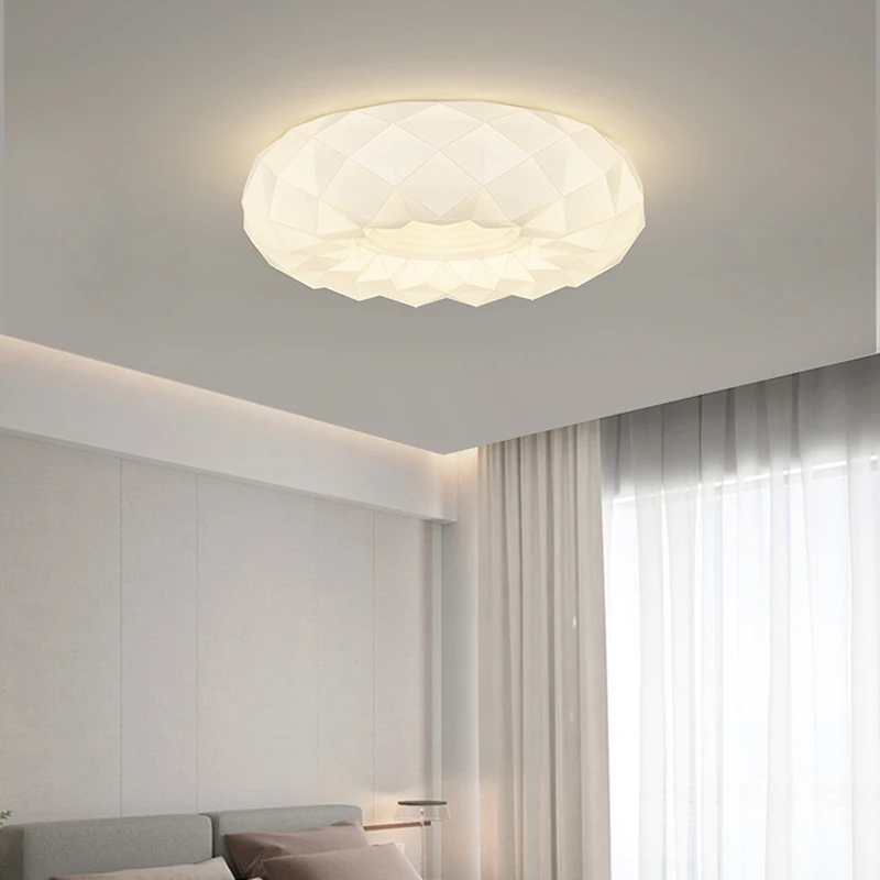 Imagem -06 - Lustre Nórdico Creme Estilo para Quarto Infantil Luminária de Teto do Quarto Led Geometria Moderna Restaurante e Sala de Estar