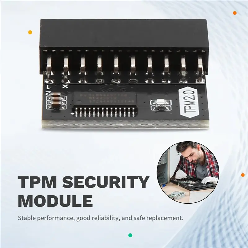 

Модуль безопасности TPM2.0 для интерфейса Gigabyte 20 Pin/ASUS 20 Pin LPC TPM, совместимый с Windows 11