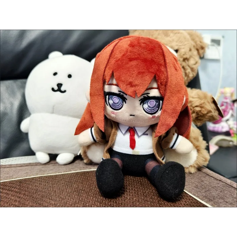 

Stuffed 19cm Anime Kurisu Makise Sitting Posture Set Plush Toy for Kids Fan Cosplay Birthday Holiday Gifts Collect XMAS Decorate