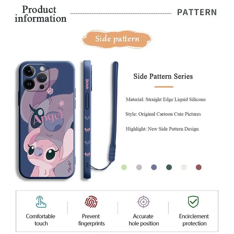 Disney Kawaii Lilo Stitch Case for Xiaomi Poco C40 X3 Pro M4 Pro F5 X3 NFC X4NFC X4Pro 5G Matte Silicone Cover