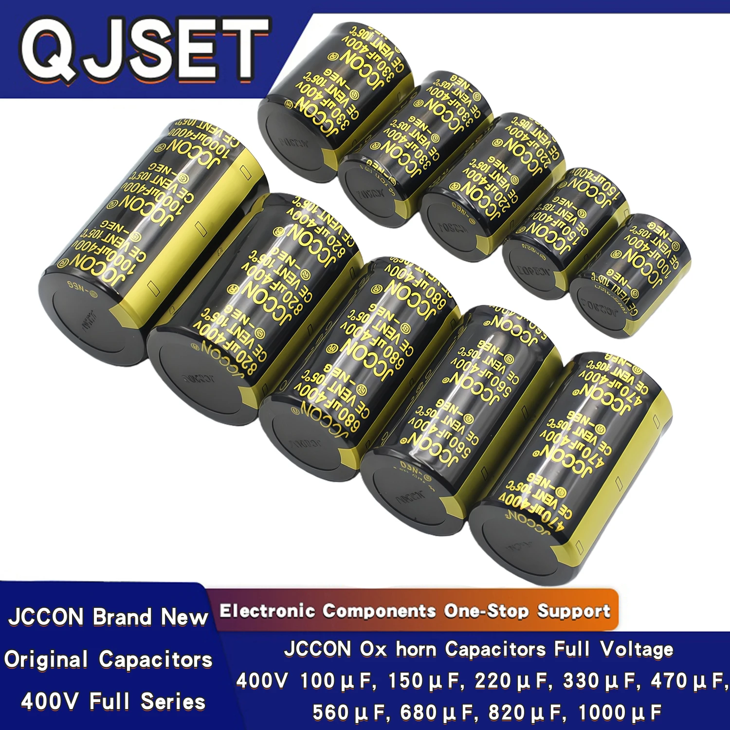 1pc 400V 470uf 150uf 680uf 220uf 820uf 330uf 100uf 1000uf 560uf JCCON Capacitor for Welding Machine Inverter/Frequency Converter