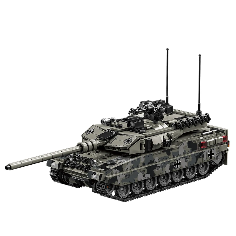 مجموعة بناء كتل عسكرية MOC Leopard 2A7 - دبابة معركة رئيسية للجيش مع جنود الحرب العالمية الثانية. هدية للأطفال (أولاد) #6