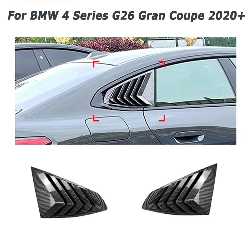 

Car Rear Triangular Window Cover for BMW 4 Series G26 Gran Coupe 2020+ Louver Shutter Trim Shell Auto Aftermarket Parts