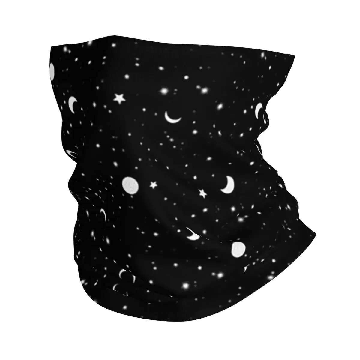 Black Universe Bandana Neck Gaiter Printed Magic Scarf Warm Headwear Hiking Fishing For Men Women Adult All Season