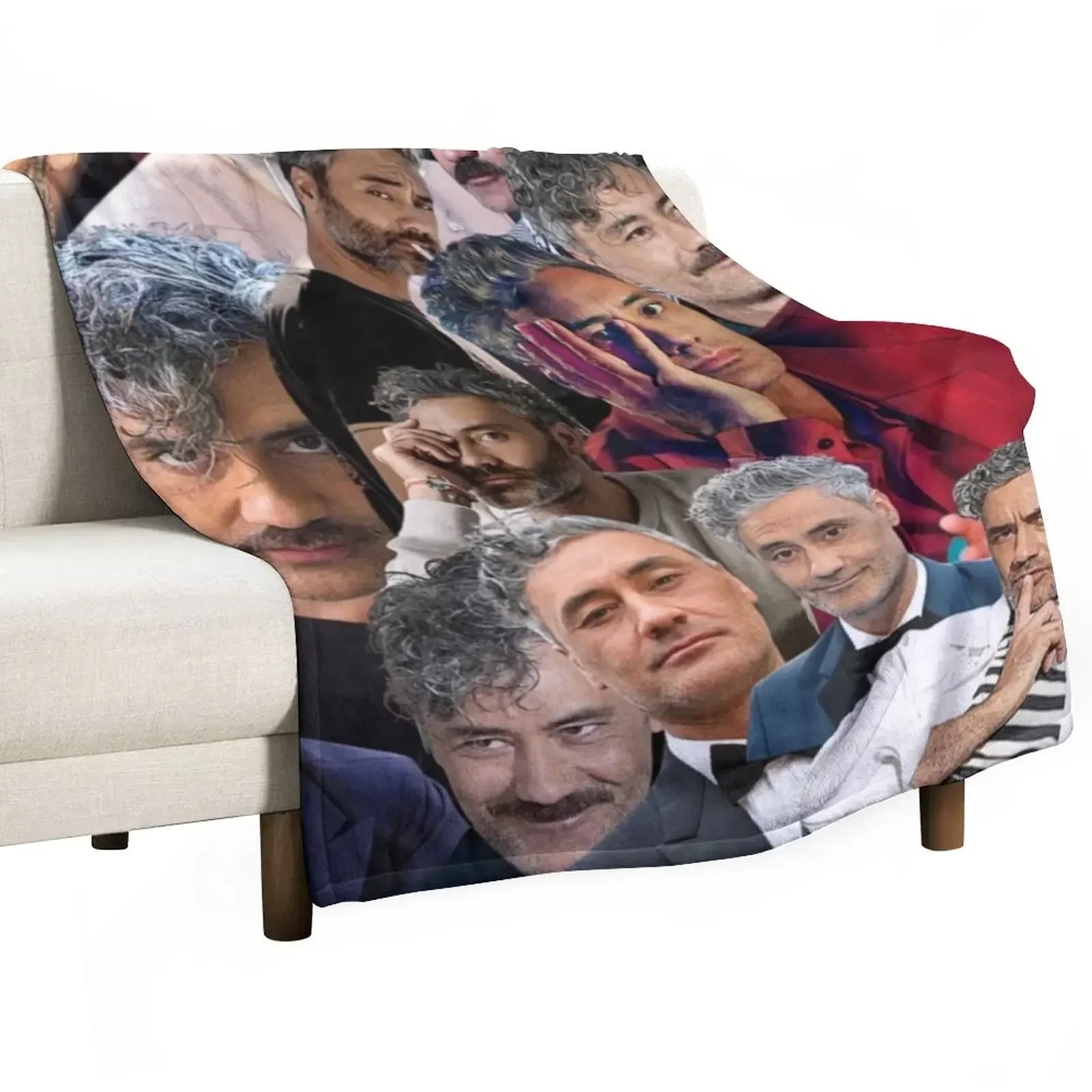 

taika waititi photo collage Throw Blanket halloween Soft wednesday Nap Blankets