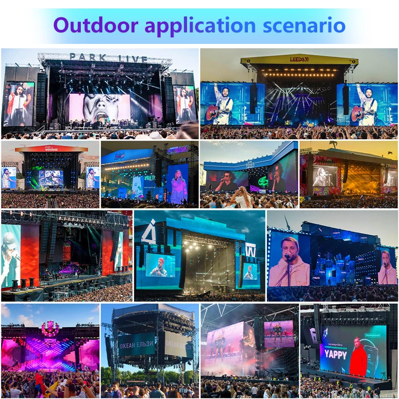 في الهواء الطلق P8 P4 P5 P6 P10 كامل اللون شاشة LED الحدث شاشة فيديو جدار Led عرض المجلس